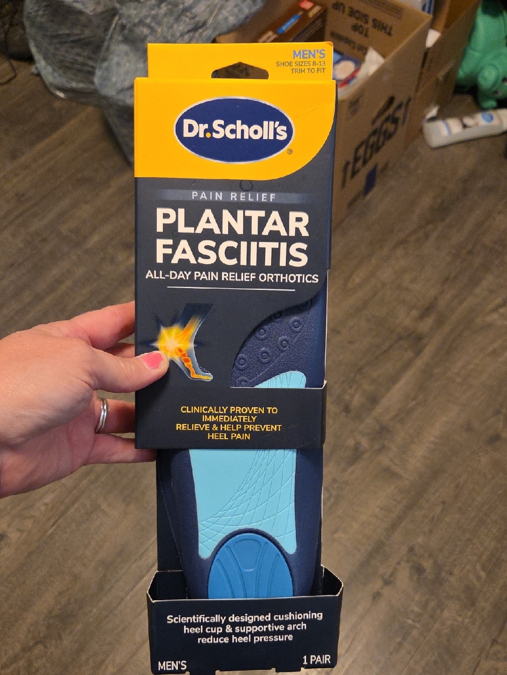 Dr. Scholl's Men's Plantar Fasciitis Insoles - Navy & Light Blue